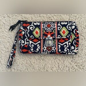 Vera Bradley Wristlet Wallet Retired Sun Valley Print EUC